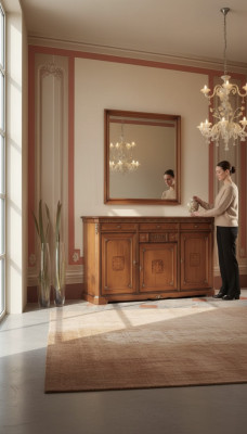 Armoire classique en bois massif Buffet de meubles italiens en bois massif