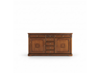 Design de meuble d'appoint classique, commodes en bois brun de luxe, armoire en bois.