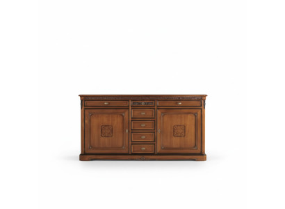 Design de meuble d'appoint classique, commodes en bois brun de luxe, armoire en bois.
