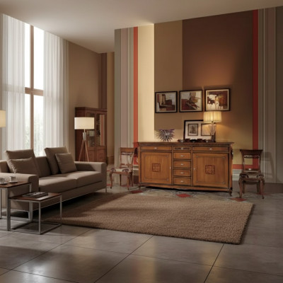Meuble Armoire de luxe en bois Armoire Italienne Commode Coffre de rangement Armoire