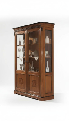 Conception de meubles italiens en bois de style classique Vitrine Armoire Étagère