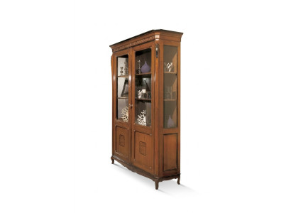 Armoire de luxe en bois Meuble Vitrine Étagère Design Classique Vitrine en Verre