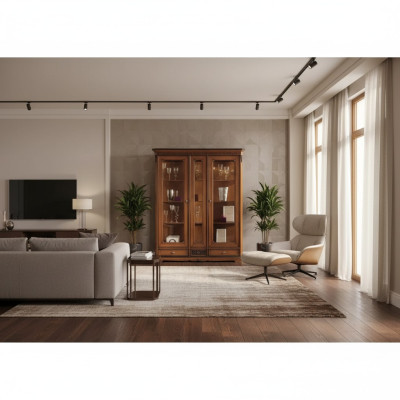 Meubles de luxe italiens pour le salon Vitrine Armoire Style classique nouveau