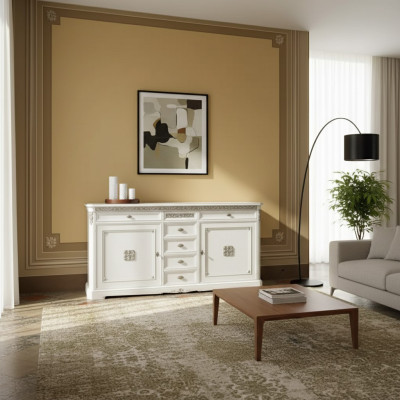 Buffet en bois massif Italien Armoire Meuble Commode Salon