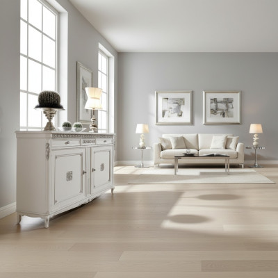 Bahut Commode Armoires de luxe Salon Bois Blanc Mobilier Classique