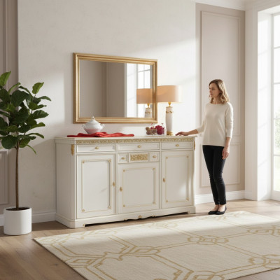 Buffet tiroirs Bois Armoire Buffet Armoire Mobilier Solide Salon Nouveau