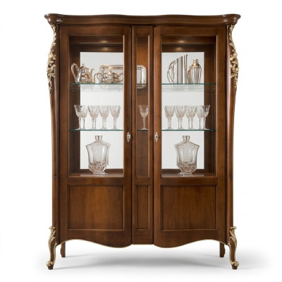 Meubles de luxe en bois italien de style classique Vitrine Salon nouveau