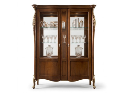Meubles de luxe en bois italien de style classique Vitrine Salon nouveau