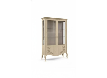 Vitrine en bois de luxe de design classique Buffet italien beige