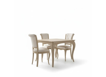 Ensemble de salle à manger 6 pièces. Table à manger 4x Chaises Buffet Groupe de meubles Beige