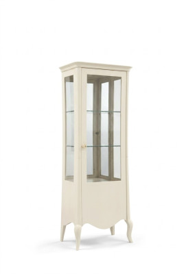 Vitrine Buffet de luxe Armoire en verre Armoire en bois blanc Nouveau design de meubles