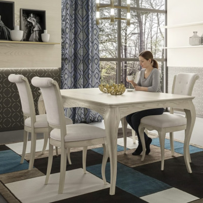 Table de salle à manger Table à manger 4x Chaise Suite Tables Chaises Ensemble 5 pièces Mobilier