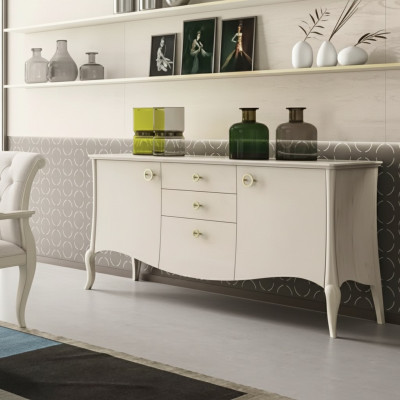 Meuble d'appoint en bois de luxe italien pour salon