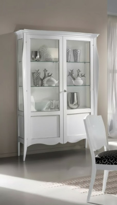 Vitrine Vitrine Blanche Mobilier Italien de Luxe Salon de Meubles