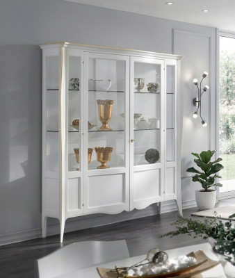 Vitrine de luxe italienne Meubles de salon Armoire Style classique en bois