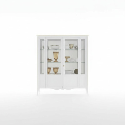 Vitrine de luxe italienne Meubles de salon Armoire Style classique en bois