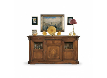 Buffet de salle chester de la chambre avec des tiroirs Armoire en bois Brun neuf