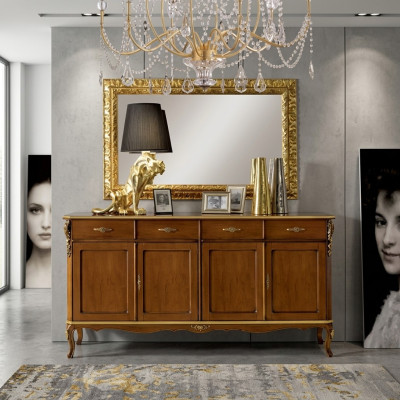 Meubles de style italien Buffet Armoire Designer Marron Commode nouveau