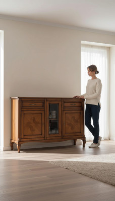 Meuble italien en bois massif Nouvelle commode Buffet Armoire de chambre à coucher