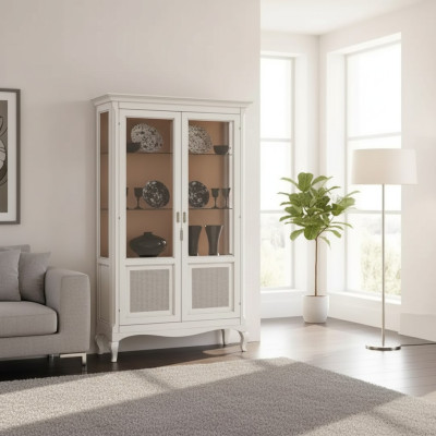 Vitrine Buffet vitrines Armoire en verre de luxe Design en bois Meubles Italie