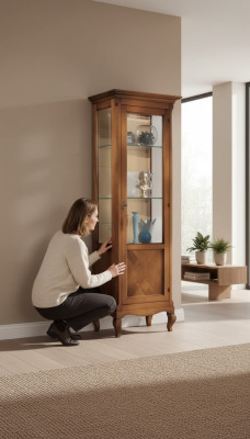 Meuble Vitrine en Verre Armoire Vitrine en Bois Vitrine en Verre Étagères Italie
