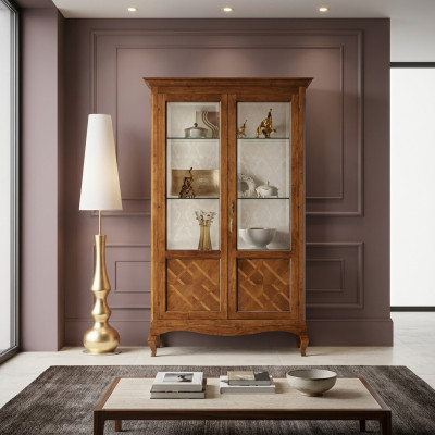 Vitrine en bois Armoir Présentoir Armoir de luxe Salon Mobilier en verre Cabinet