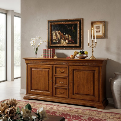 Style classique Commode Buffet Armoire Mobilier italien Marron neuf