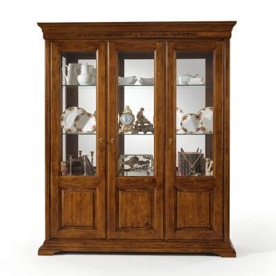 Vitrine Classique Italienne Salon Marron Armoires Buffet neuf