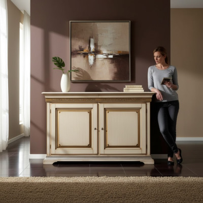 Buffet Commode Armoire Commodes Designer De luxe Bois Classique