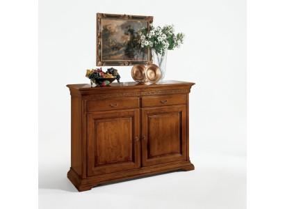 Meuble de style italien Buffet Marron de Luxe Commode en Bois Salon