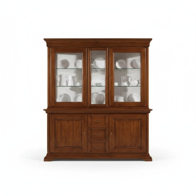 Vitrine classique en bois de luxe italien présentoir de meubles armoires de design de meuble