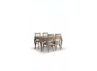 Ensemble de salle à manger Table à manger 4 chaises Suite Table Ensemble de salle à manger classique 5 pièces.