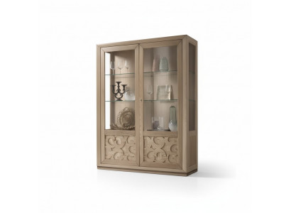 Vitrines en bois Vitrine en verre Armoire marron Vitrine Salon Mobilier Buffet nouveau