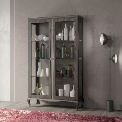 Vitrine Buffet Bois Armoires Meubles Salon Buffet Verre Garde-robe
