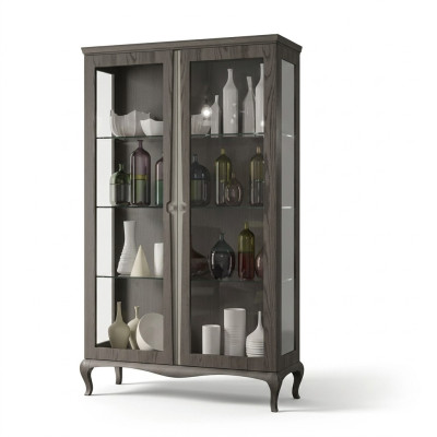 Vitrine Buffet Bois Armoires Meubles Salon Buffet Verre Garde-robe