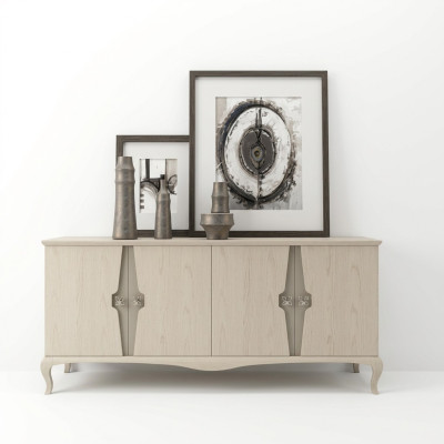 Buffet Commode Table Buffet de luxe Salle de séjour Commodes Bois neuf