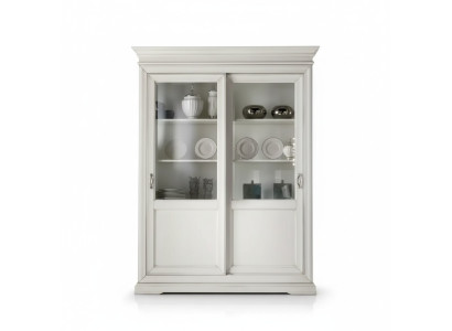 Vitrine Salon Mobilier Bois Vitrines Verre Armoire Bahut Blanc nouveau