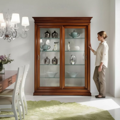Armoires classiques Vitrines Meubles de salon Armoire de luxe Vitrine en verre