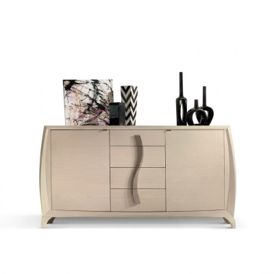 Bahut de salon Commodes Classiques Armoire Beige Armoire en bois neuf