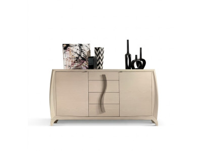 Bahut de salon Commodes Classiques Armoire Beige Armoire en bois neuf