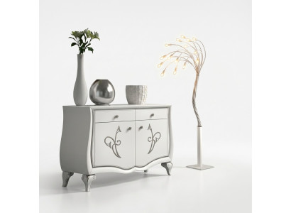 Buffet Commode Salon Luxueux Commodes Blanc Mobilier Armoire en Bois