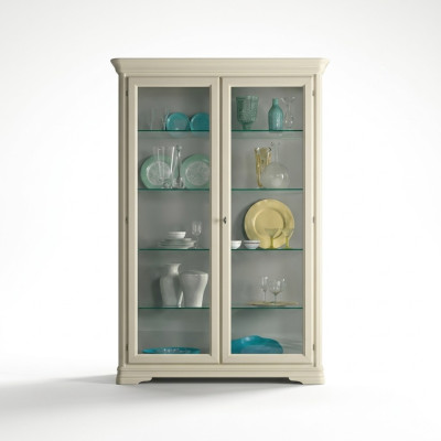 Vitrine en verre Armoire en bois Salon Vitrines Meubles de luxe italiens