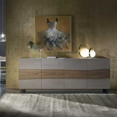 Commode Armoires Bois Luxe Buffet Salon Mobilier Armoire Gris