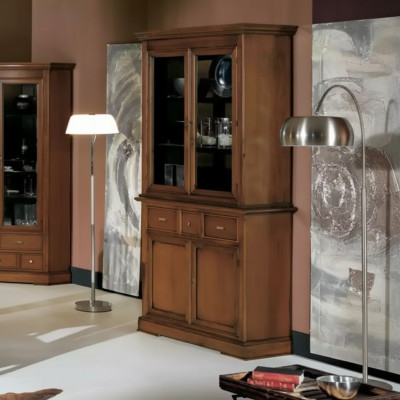 Vitrine classique en verre brun Armoire vitrine de luxe en verre