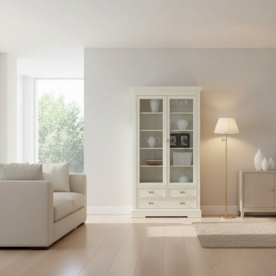 Salon Armoire vitrée Vitrine Buffet Bois Armoires de luxe Mobilier