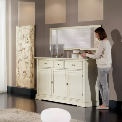 Buffet de luxe Commode Armoire Étagère Meuble Armoire en bois Italie Garde-robe