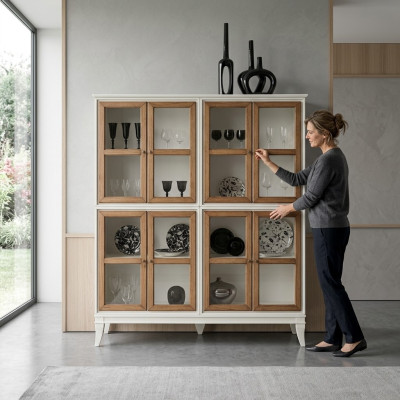 Vitrines Vitrines Vitrines Bois Mobilier de luxe Salon Armoire Blanche Nouvelle