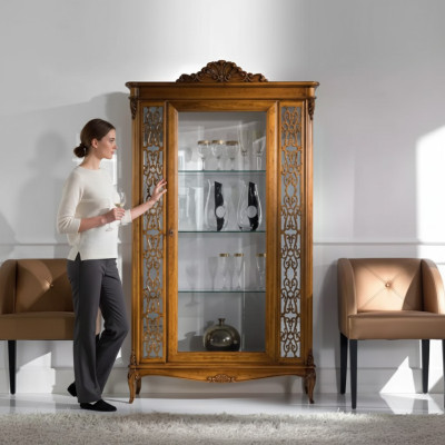 Vitrine Meubles de luxe italiens vitrines buffet en verre armoire design