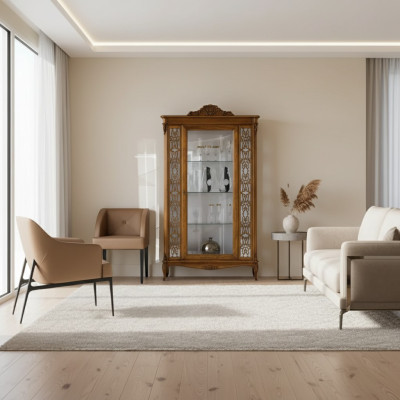 Vitrine Meubles de luxe italiens vitrines buffet en verre armoire design