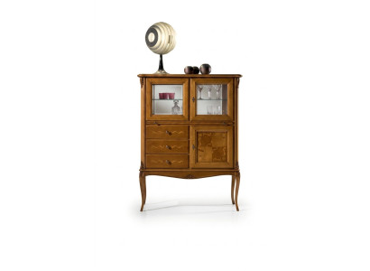 Vitrine Vitrine en verre Armoires Bar Mobilier italien en bois Salon